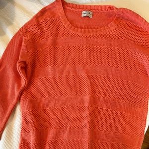 Coral cotton sweater